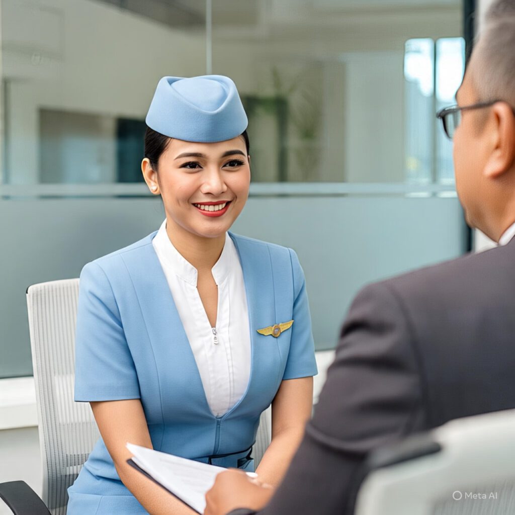 Stewardess Selection Test flight attendantYou are readyn This is a complete guide to passos! 1InfoTrickTips Info Pramugari Tes Seleksi Pramugari, Kamu Siap? Ini Panduan Lengkap Biar Lolos! Tips & Trick, Info